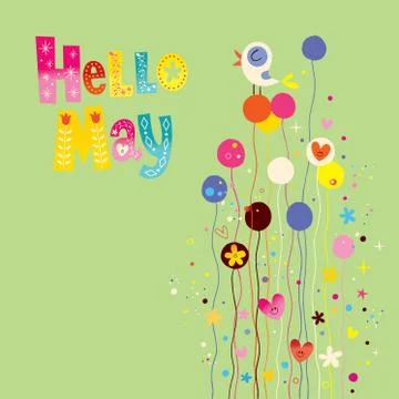 Hello May 스톡 일러스트