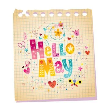 Hello May Stock Illustration
