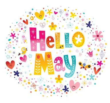 Hello May Stock Illustration