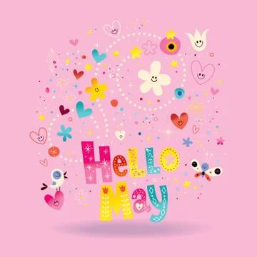 Hello May Stock Illustration