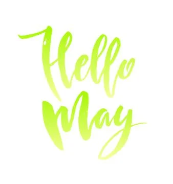 Hello may quote. Stock Illustration