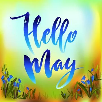 Hello may quote. Ilustración de archivo