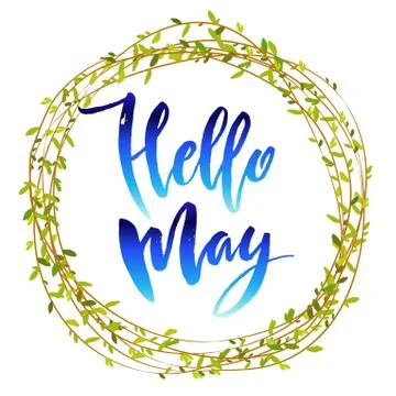 Hello may quote. Stock Illustration