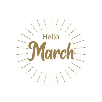 Hello May typography Illustrazione stock