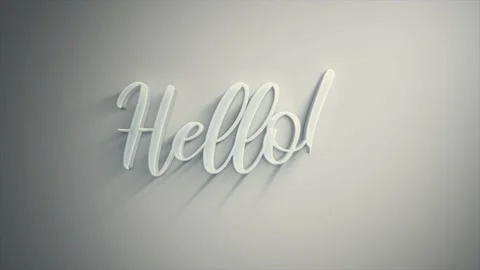 Hello Message With Elegant White Glow Style Effect Stock Footage 139767646