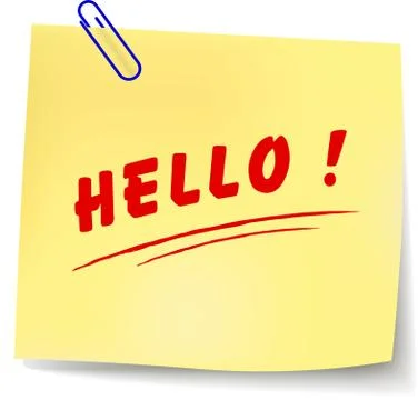 Hello message Stock Illustration