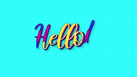 Hello Message With Pop Art Style Effect Stock Footage 139767290