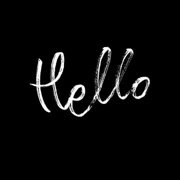 Hello. Modern brush calligraphy. Stock Illustration