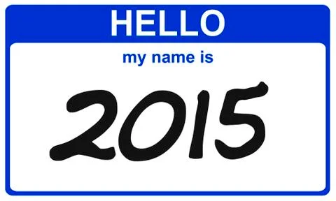 Hello my name is 2015 Stock Photos