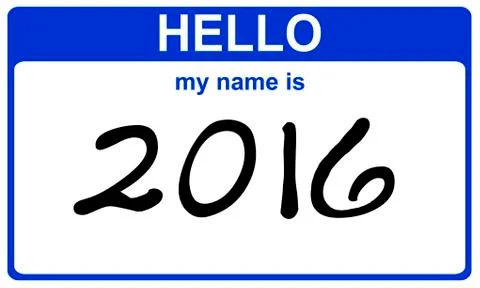 Hello my name is 2016 Stock Illustration
