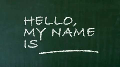 Hello, My name is_ Stock Footage 12454495