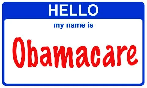 Hello my name obamacare Stock Illustration