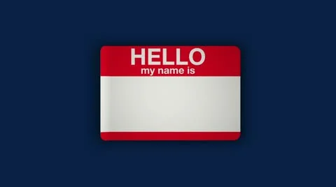 Hello, my name is, sticker Stock Footage 22033267