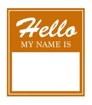 Hello my name is sticker Stock Illustration