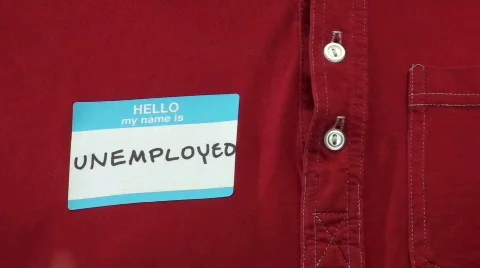 Hello my name is UNEMPLOYED - HD Stock Footage