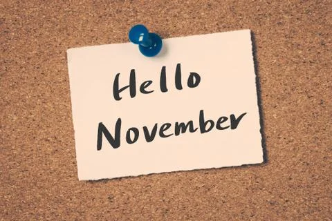 Hello November Stock Illustration