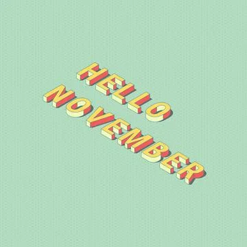 Hello november Stock Illustration