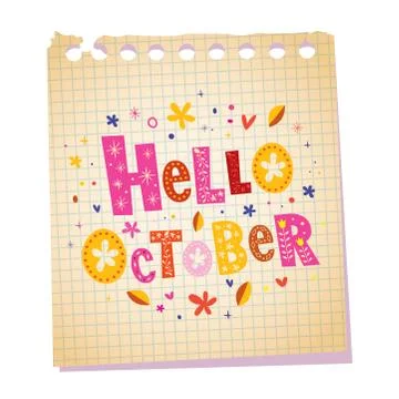 Hello October Stock-Illustration
