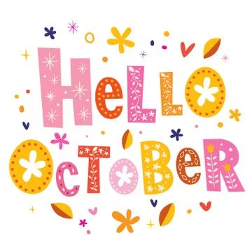 Hello October Stock-Illustration