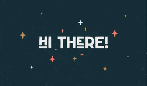 Hello. Poster with hand drawn Stock Illustration