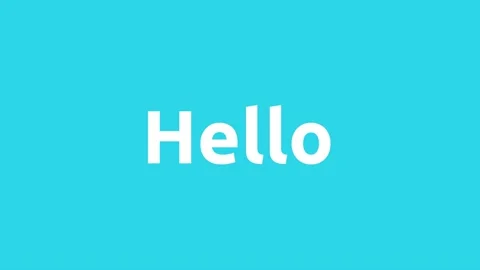 Hello ppop up text Vídeo Stock 140388353