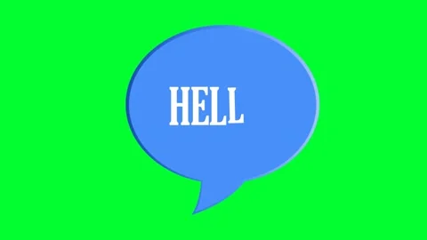 Hello quote message bubble on Green screen animation. saying hi Hello Goodb.. Stock Footage 257975904