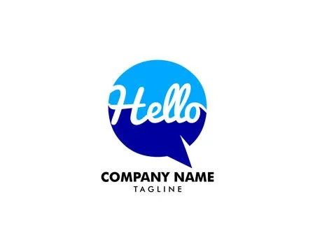 Hello quote message bubble Logo Stock Illustration