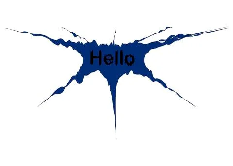 Hello quote message. Simple blot logo introduction style. Vector illustration Stock Illustration