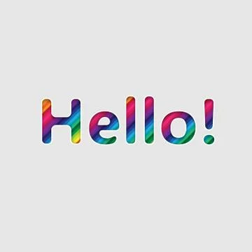 Hello rainbow letters Stock Illustration