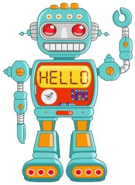 Hello robot Stock Illustration