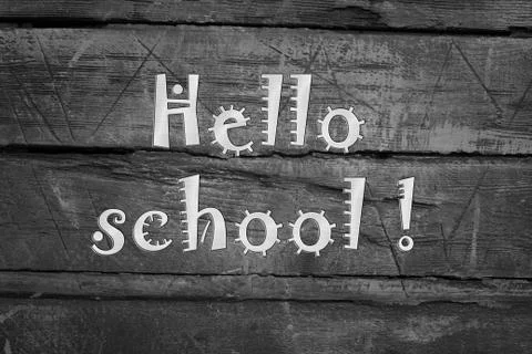 Hello school blackboard Stock Illustration
