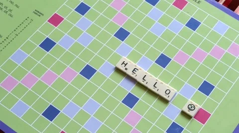 Hello Scrabble Game Message Stock Footage 46115226