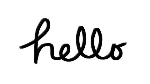 HELLO Scribble Doodle Hand Drawn Animation White Video stock 102049869
