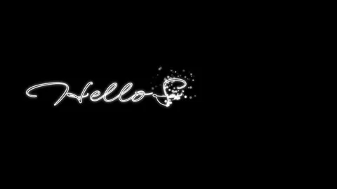 Hello September animated text with glowing effects and sparkling lights Stock Footage 341674993