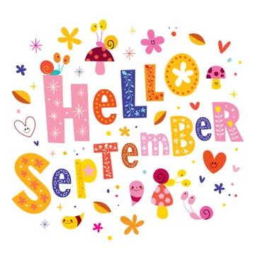 Hello September Stock-Illustration