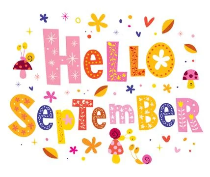 Hello September Stock-Illustration