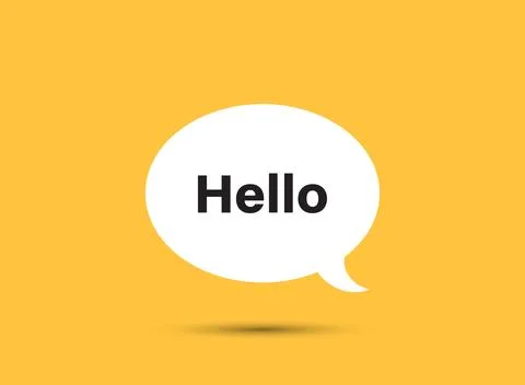 Hello speech bubble icon in flat style. Hi message vector illustration on i.. 스톡 일러스트