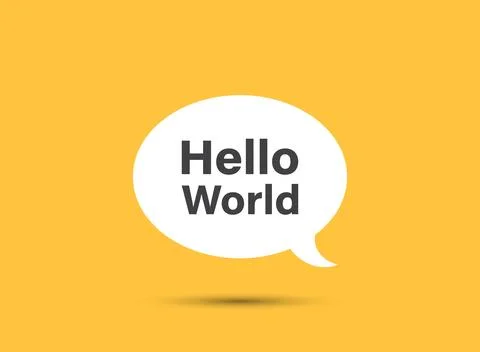 Hello speech bubble icon in flat style. Hi message vector illustration on i.. 스톡 일러스트