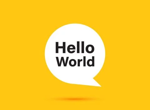 Hello speech bubble icon in flat style. Hi message vector illustration on i.. Illustrazione stock