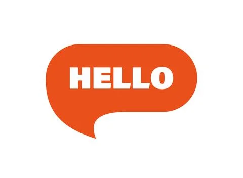 Hello speech bubble icon in flat style. Hi message vector illustration on i.. Illustrazione stock