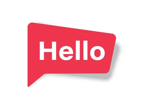 Hello speech bubble icon in flat style. Hi message vector illustration on i.. イラスト素材