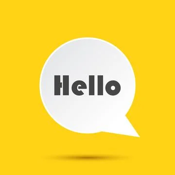 Hello speech bubble icon in flat style. Hi message vector illustration on i.. Stockillustratie
