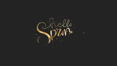 Hello Spring + Alpha Channel Stock Footage 124477328