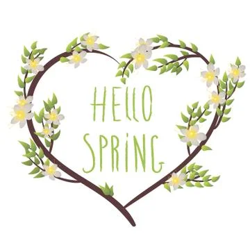 Hello Spring background Stock Illustration