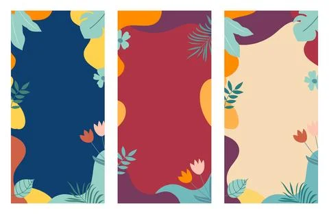 Hello spring banner background template with colorful flower. Abstract spri.. Illustrazione stock