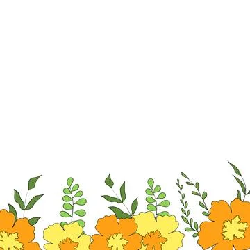 Hello spring banners collection. Background with color leaves, flowers. Nature Stock Illustration
