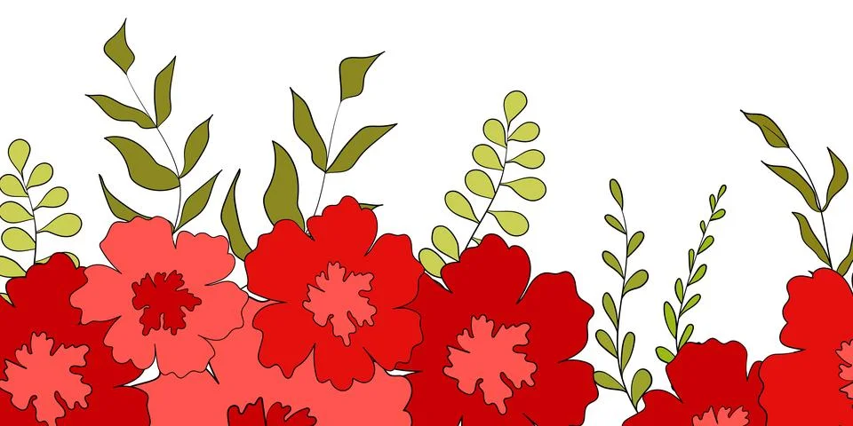 Hello spring banners collection. Background with color leaves, flowers. Nature Stock Illustration