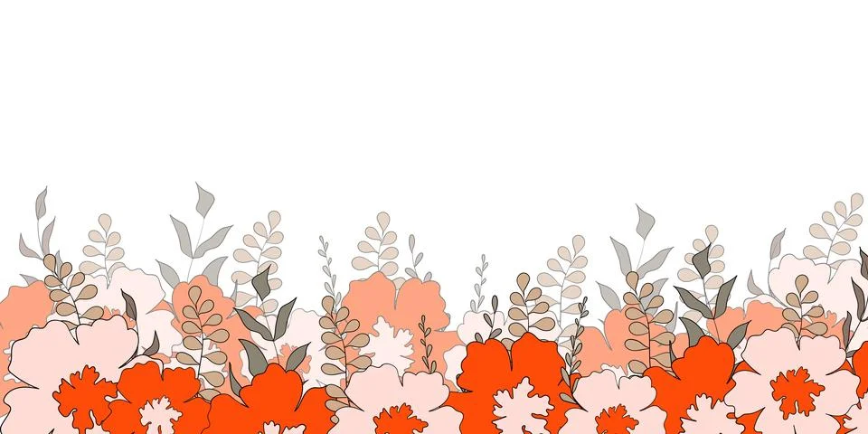 Hello spring banners collection. Background with color leaves, flowers. Nature Stock Illustration