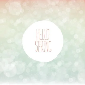 Hello Spring Card Illustrazione stock