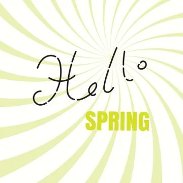 Hello Spring Concept Illustrazione stock